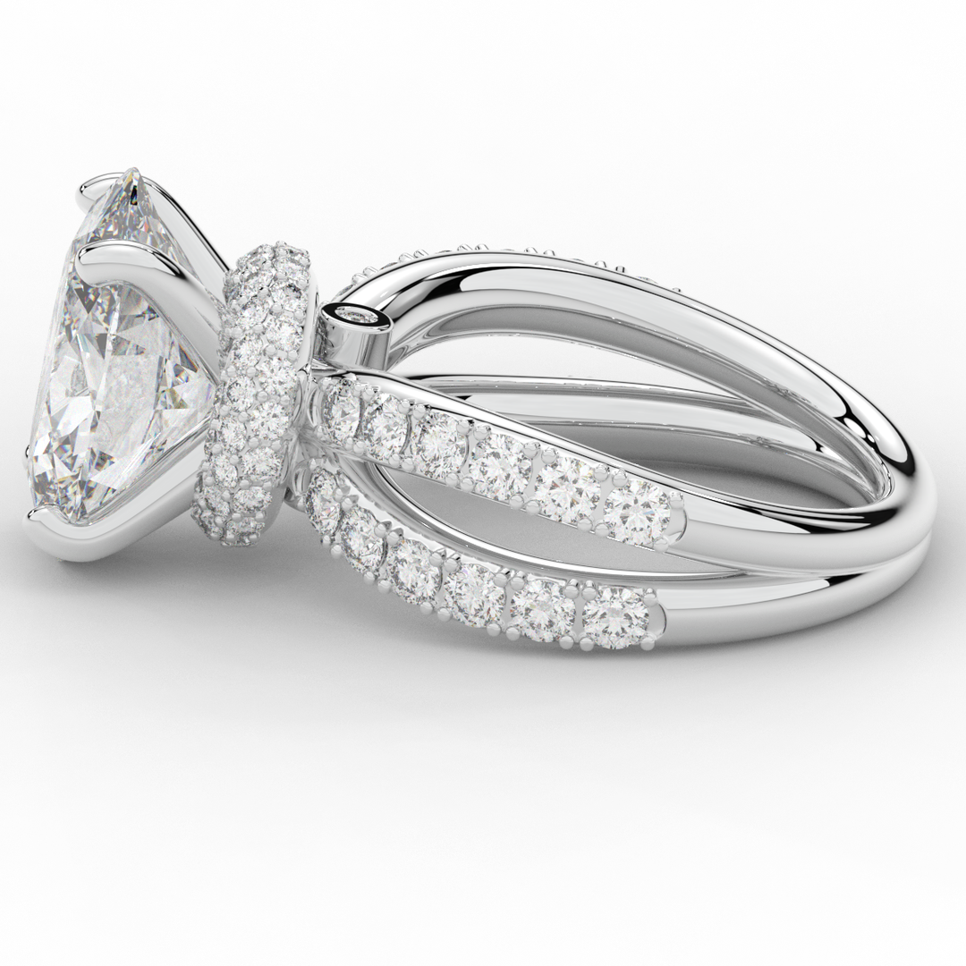 6.25CT.TW OVAL LAB DIAMOND ENGAGEMENT RING - Nazarelle