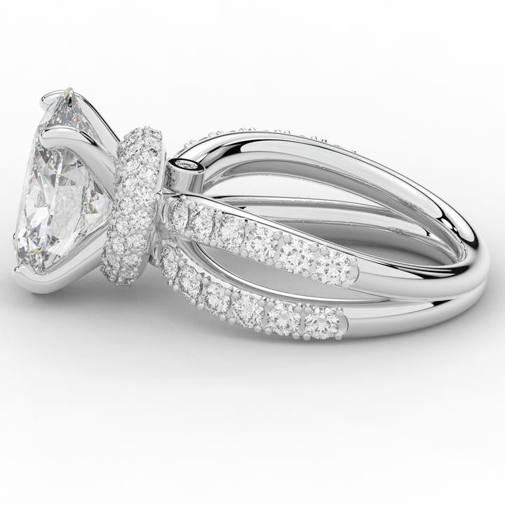 6.25CT.TW OVAL LAB DIAMOND ENGAGEMENT RING - Nazarelle