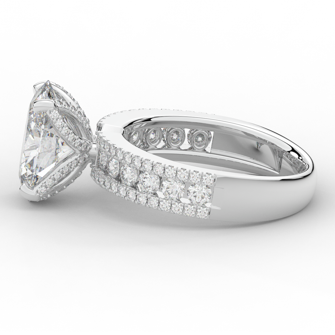 3.95CT.TW OVAL LAB DIAMOND SOLITAIRE ENGAGEMENT RING - Nazarelle