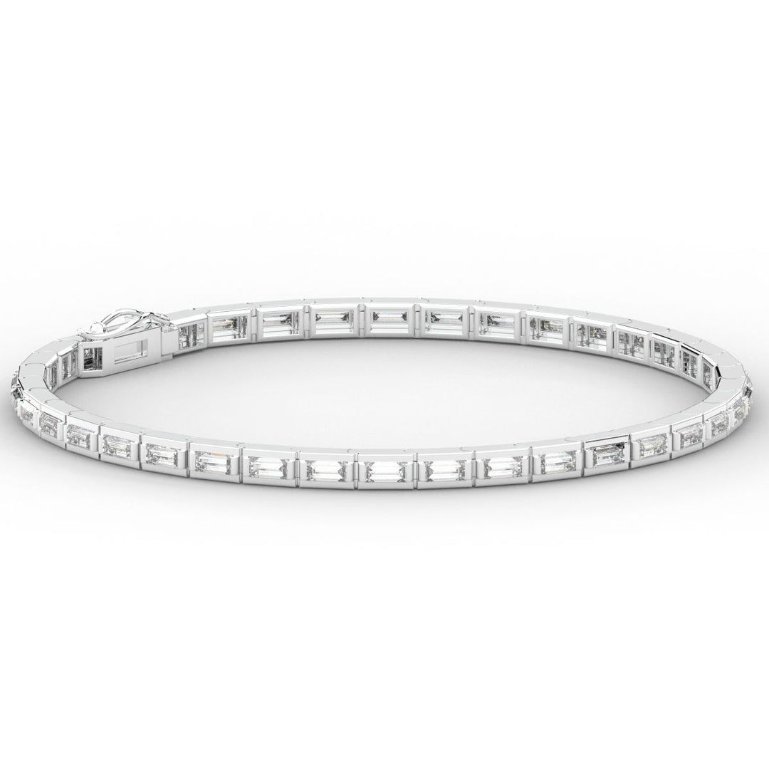 3.40CT.TW ROUND LAB DIAMOND TENNIS BRACELET - Nazarelle