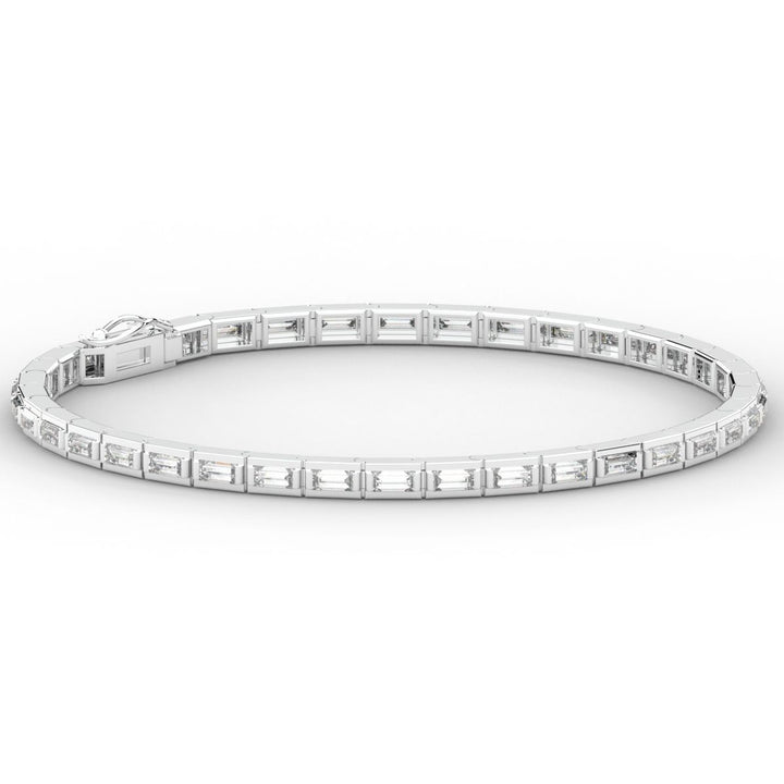 3.40CT.TW ROUND LAB DIAMOND TENNIS BRACELET - Nazarelle