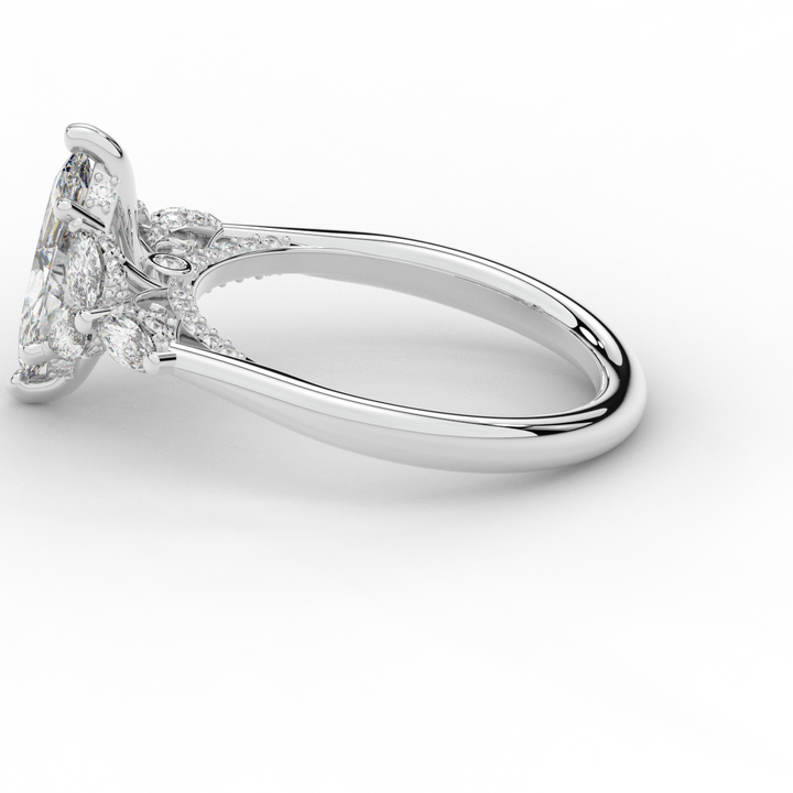 1.50CT.TW MARQUISE LAB DIAMOND ENGAGEMENT RING - Nazarelle