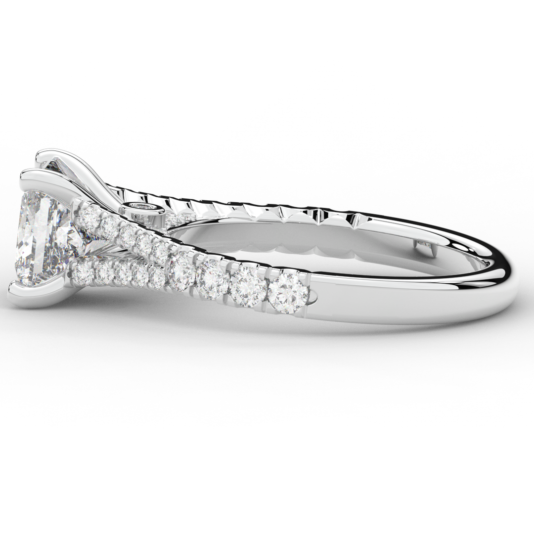 2.45CT.TW PRINCESS LAB DIAMOND ENGAGEMENT RING - Nazarelle