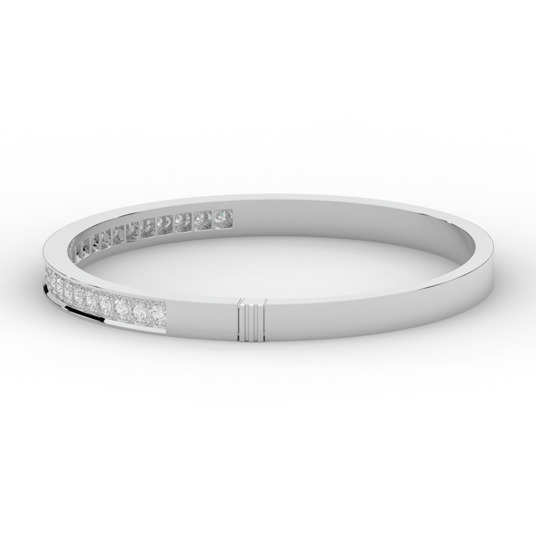 1.25CT.TW ROUND LAB DIAMOND BANGLE - Nazarelle