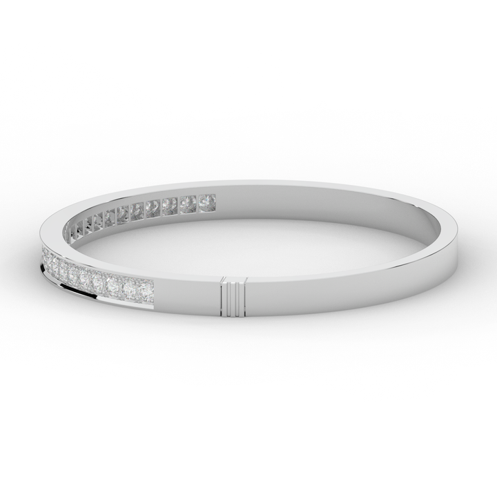 1.25CT.TW ROUND LAB DIAMOND BANGLE - Nazarelle