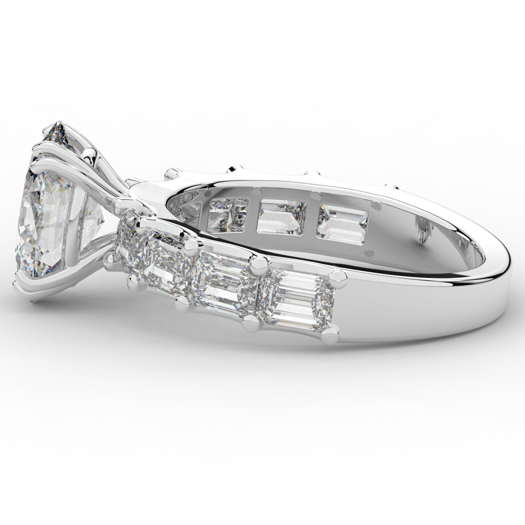 3.75CT.TW OVAL LAB DIAMOND SOLITAIRE ENGAGEMENT RING - Nazarelle