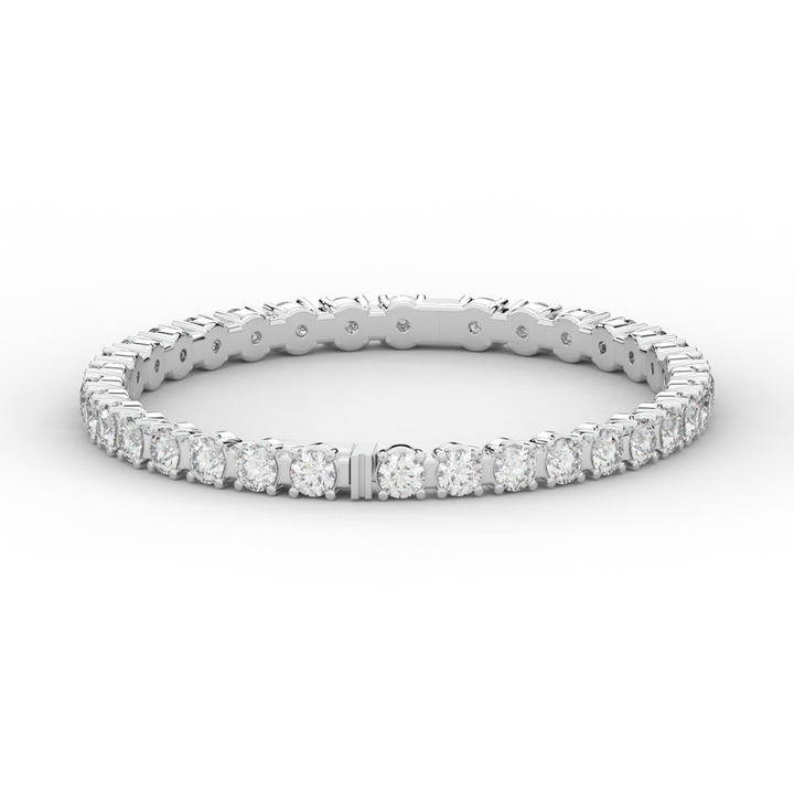 9.00CT.TW ROUND LAB DIAMOND ETERNITY BANGLE - Nazarelle