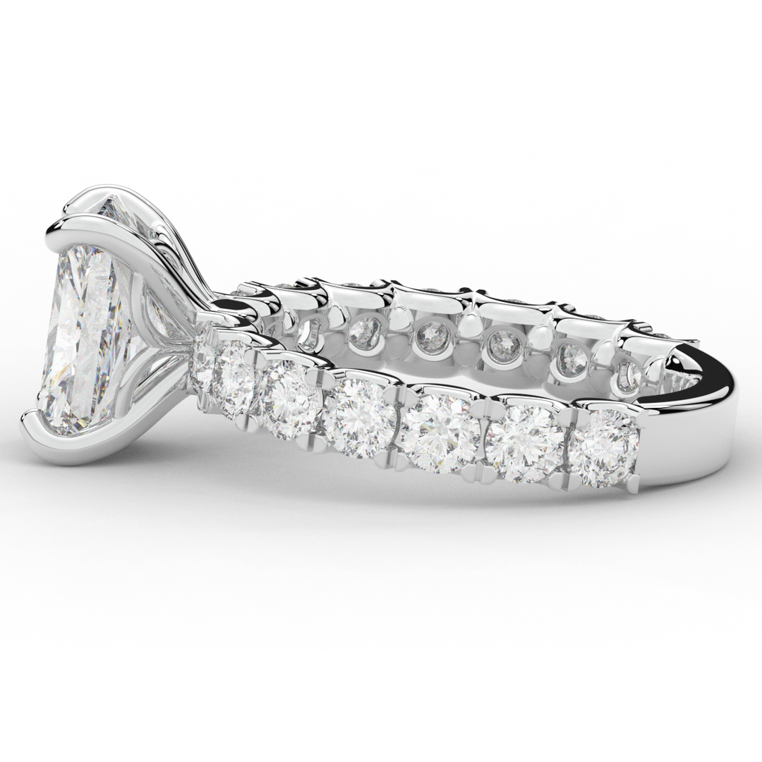 4.35CT.TW RADIANT LAB DIAMOND ENGAGEMENT RING - Nazarelle