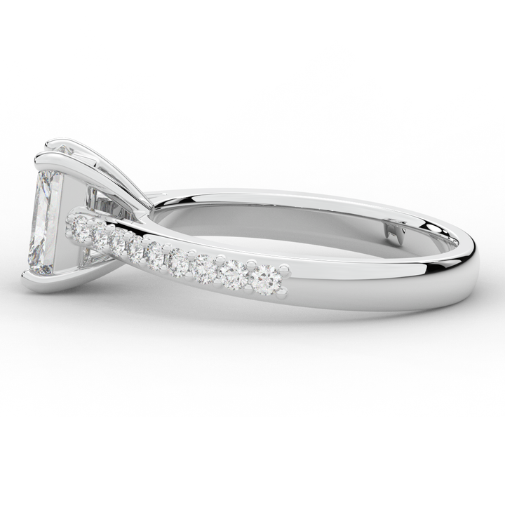 1.25CT.TW RADIANT LAB DIAMOND SOLITAIRE ENGAGEMENT RING - Nazarelle