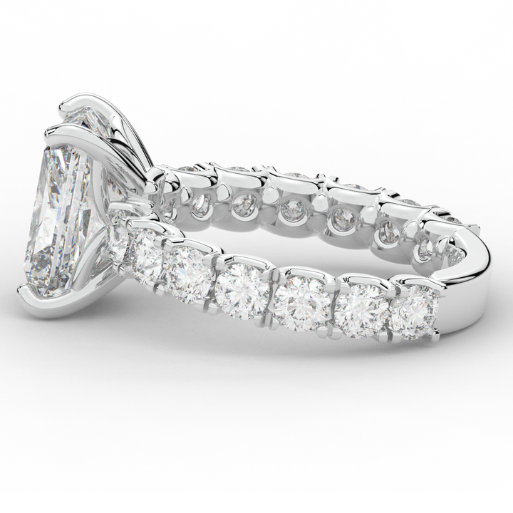 4.35CT.TW RADIANT LAB DIAMOND ENGAGEMENT RING - Nazarelle