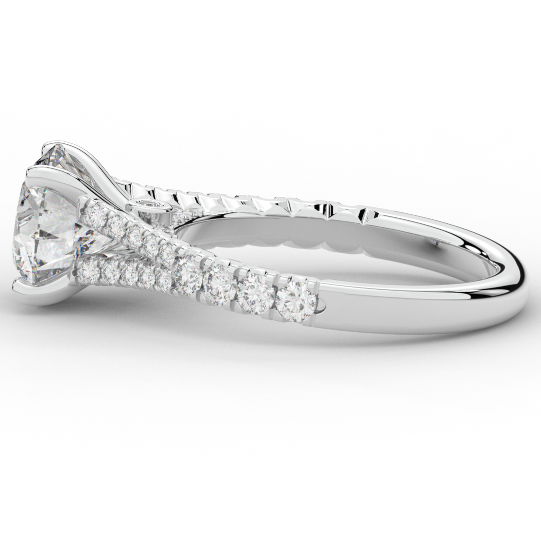 2.45CT.TW ROUND LAB DIAMOND ENGAGEMENT RING - Nazarelle