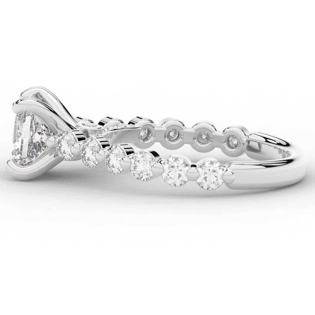 3.90CT.TW PRINCESS LAB DIAMOND ENGAGEMENT RING - Nazarelle