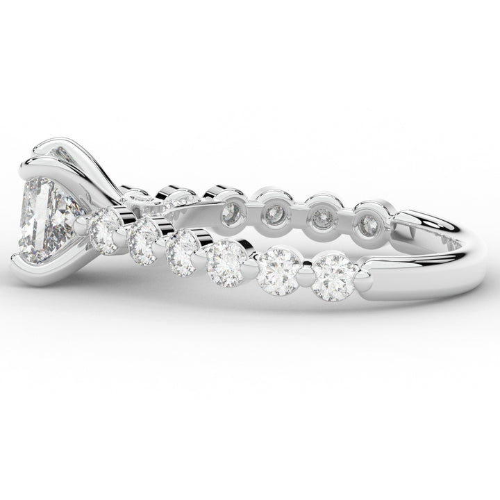 3.90CT.TW PRINCESS LAB DIAMOND ENGAGEMENT RING - Nazarelle