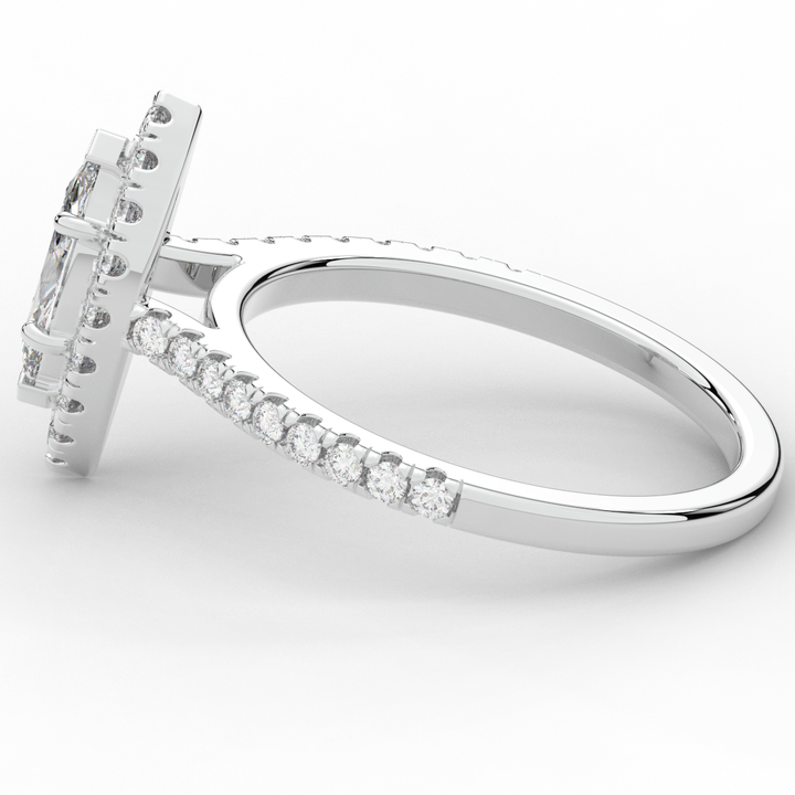 0.80CT.TW MARQUISE LAB DIAMOND HALO ENGAGEMENT RING - Nazarelle