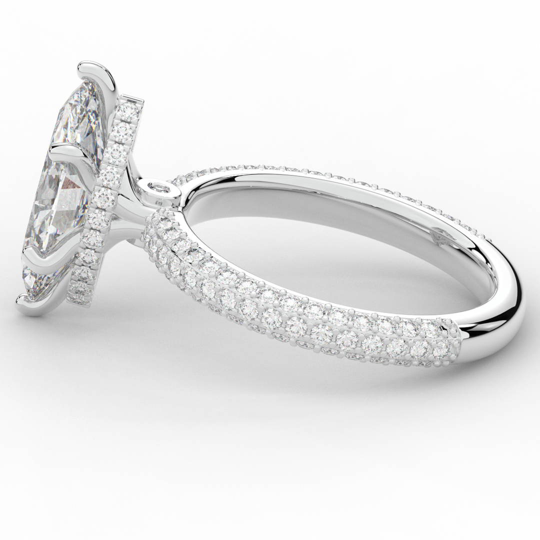 2.60CT.TW MARQUISE LAB DIAMOND ENGAGEMENT RING - Nazarelle