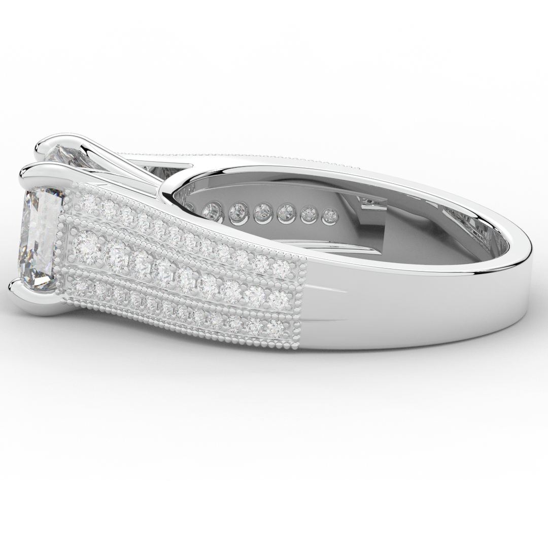 3.55CT.TW ASSCHER LAB DIAMOND ENGAGEMENT RING - Nazarelle