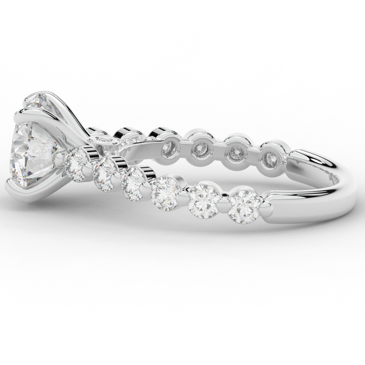 3.90CT.TW ROUND LAB DIAMOND ENGAGEMENT RING - Nazarelle