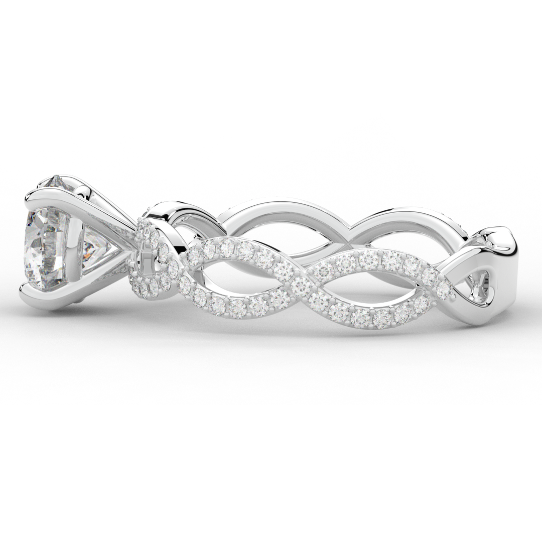 1.30CT.TW ROUND LAB DIAMOND ENGAGEMENT RING - Nazarelle