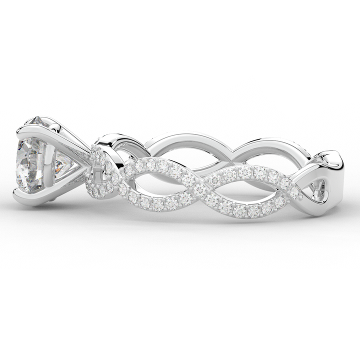 1.30CT.TW ROUND LAB DIAMOND ENGAGEMENT RING - Nazarelle