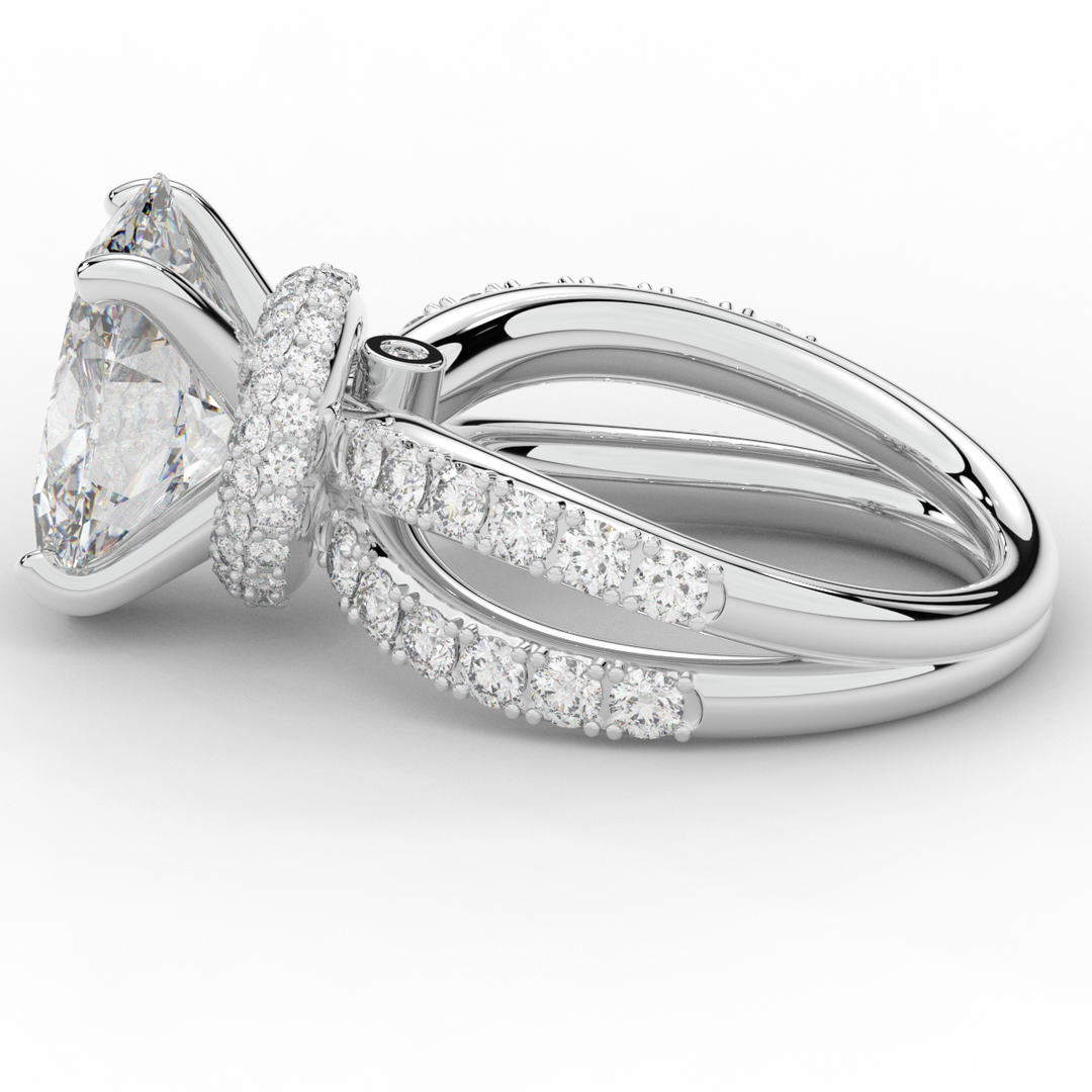6.25CT.TW OVAL LAB DIAMOND ENGAGEMENT RING - Nazarelle