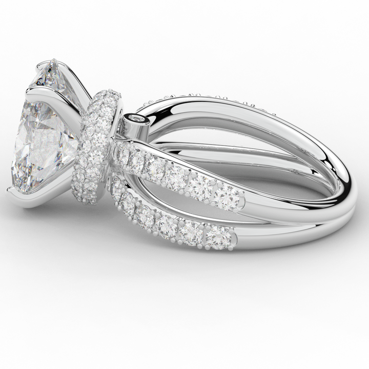 6.25CT.TW OVAL LAB DIAMOND ENGAGEMENT RING - Nazarelle