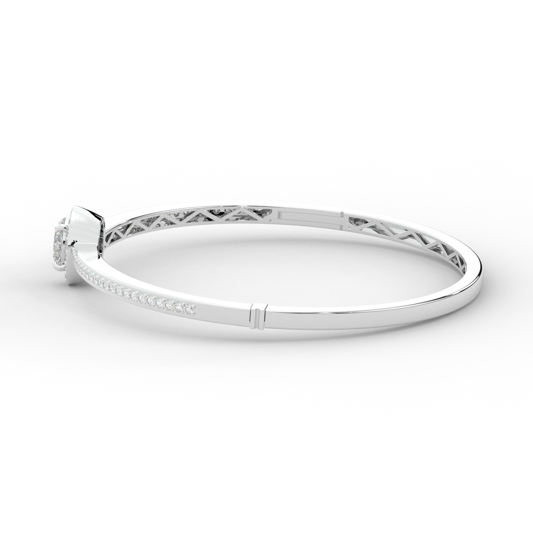 1.40CT.TW OVAL AND ROUND LAB DIAMOND BANGLE - Nazarelle