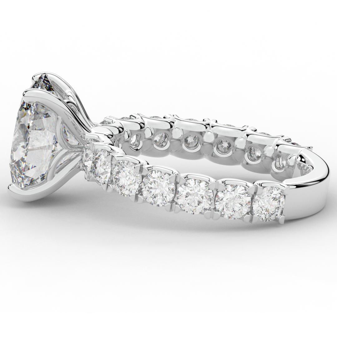 4.35CT.TW OVAL LAB DIAMOND ENGAGEMENT RING - Nazarelle