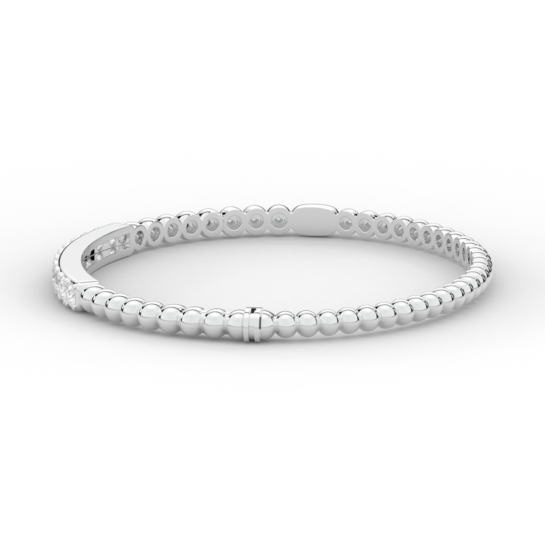 1.10CT.TW ROUND LAB DIAMOND BANGLE - Nazarelle