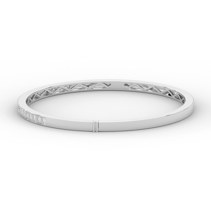 0.90CT.TW ROUND LAB DIAMOND BANGLE - Nazarelle