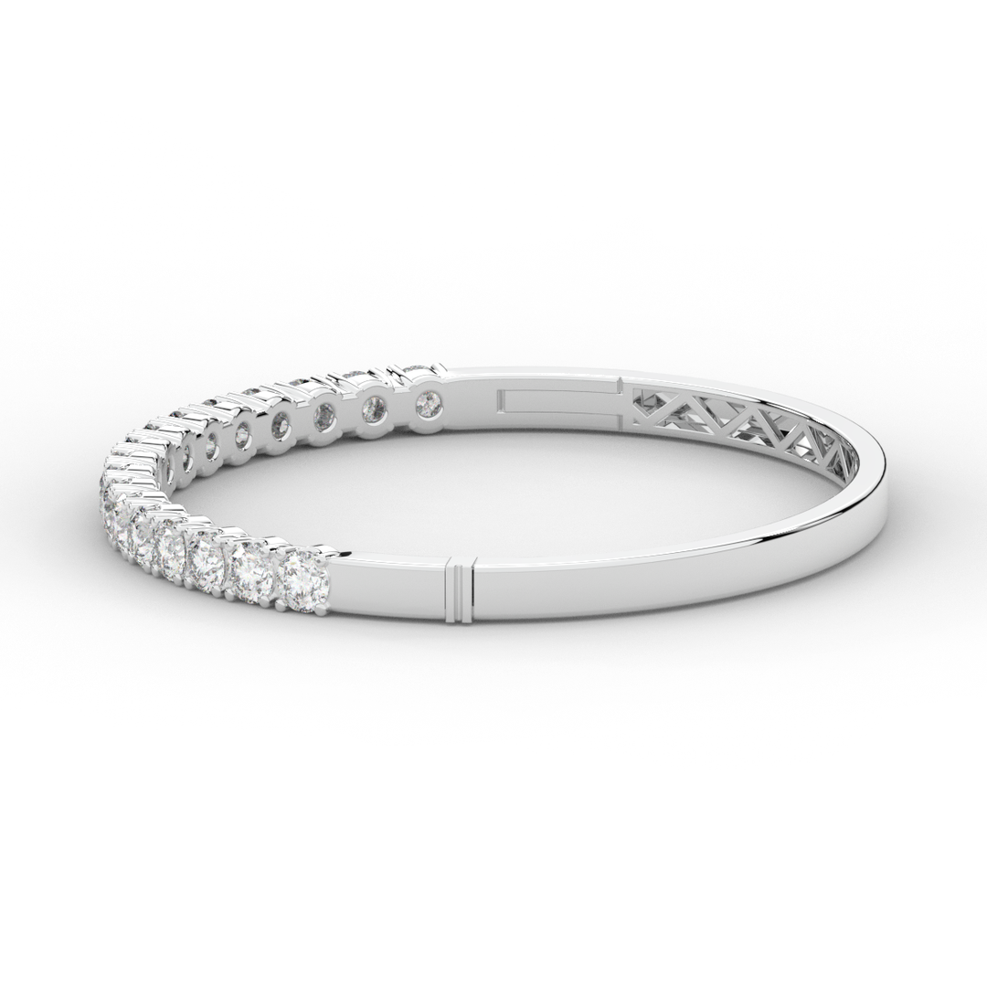 5.00CT.TW ROUND LAB DIAMOND BANGLE - Nazarelle