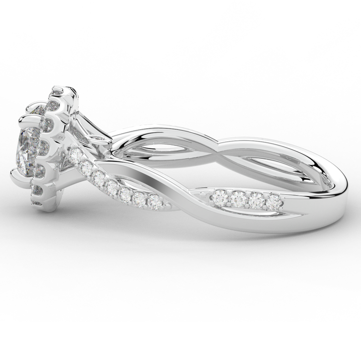 1.30CT.TW ROUND LAB DIAMOND ENGAGEMENT RING - Nazarelle