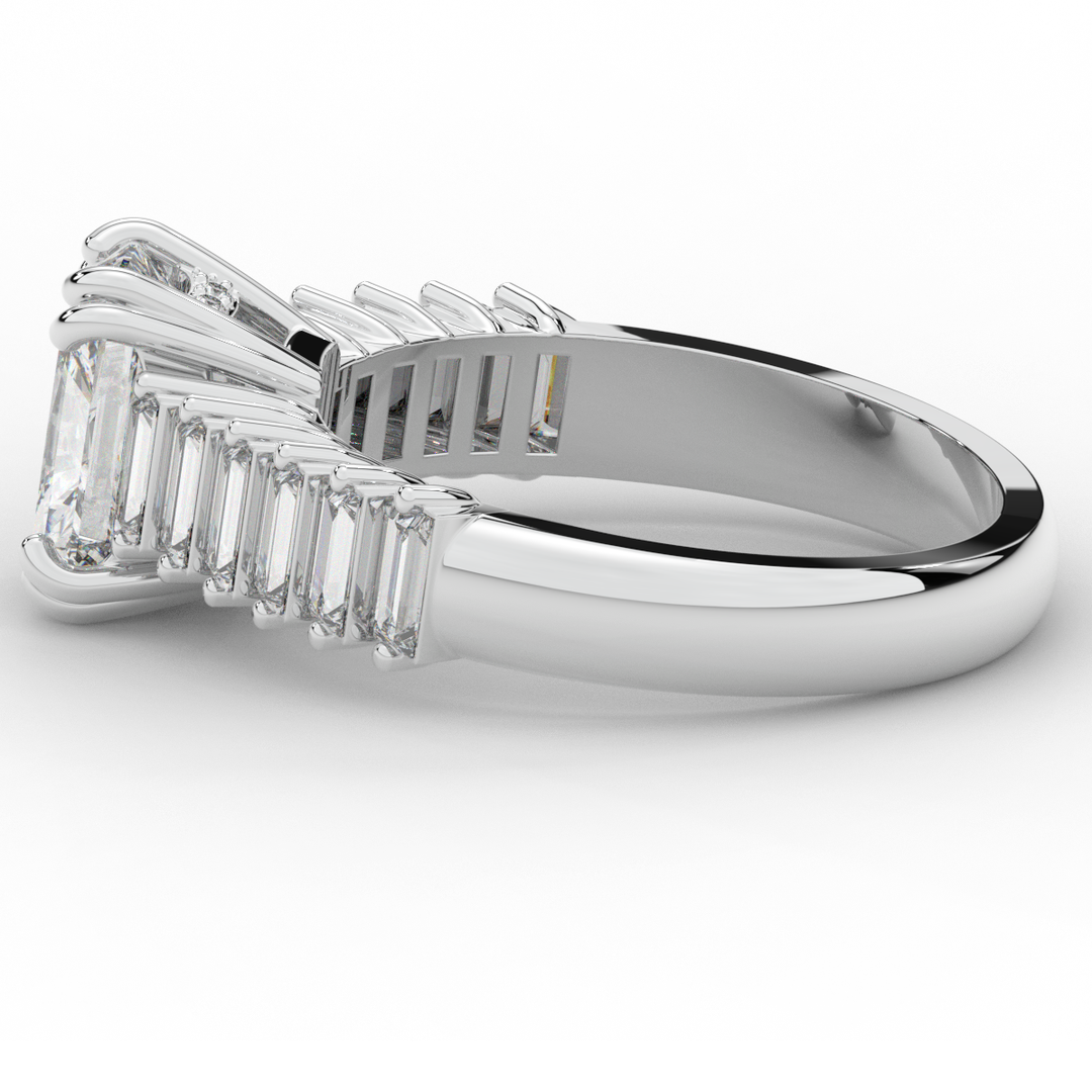 2.60CT.TW RADIANT LAB DIAMOND ENGAGEMENT RING - Nazarelle