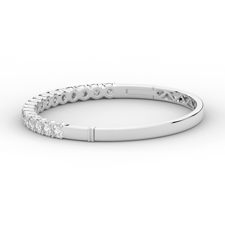 5.00CT.TW ROUND LAB DIAMOND BANGLE - Nazarelle
