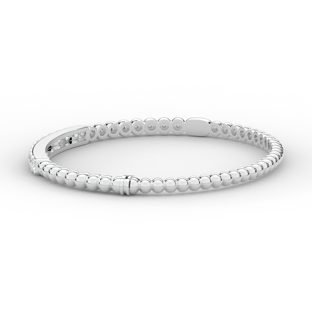 1.10CT.TW ROUND LAB DIAMOND BANGLE - Nazarelle