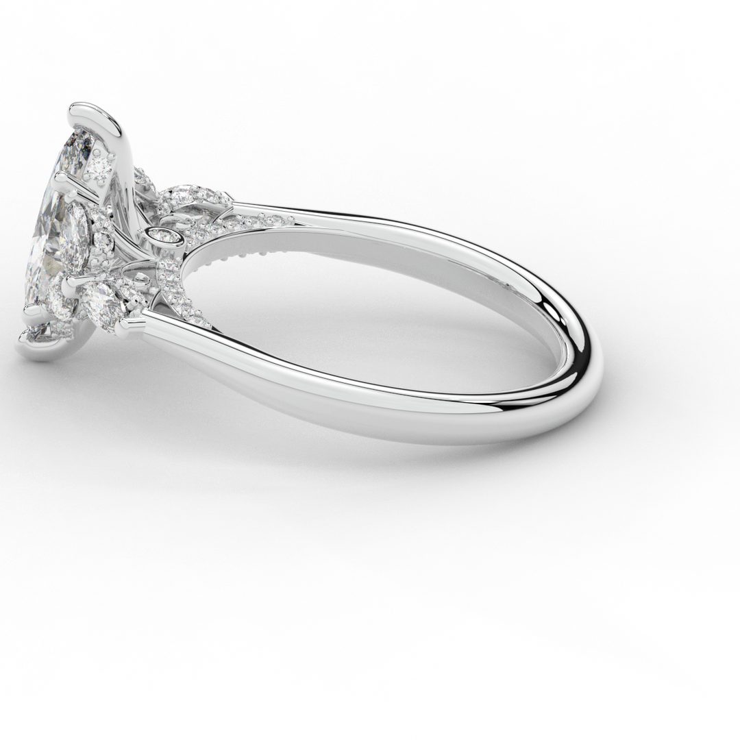 1.50CT.TW MARQUISE LAB DIAMOND ENGAGEMENT RING - Nazarelle