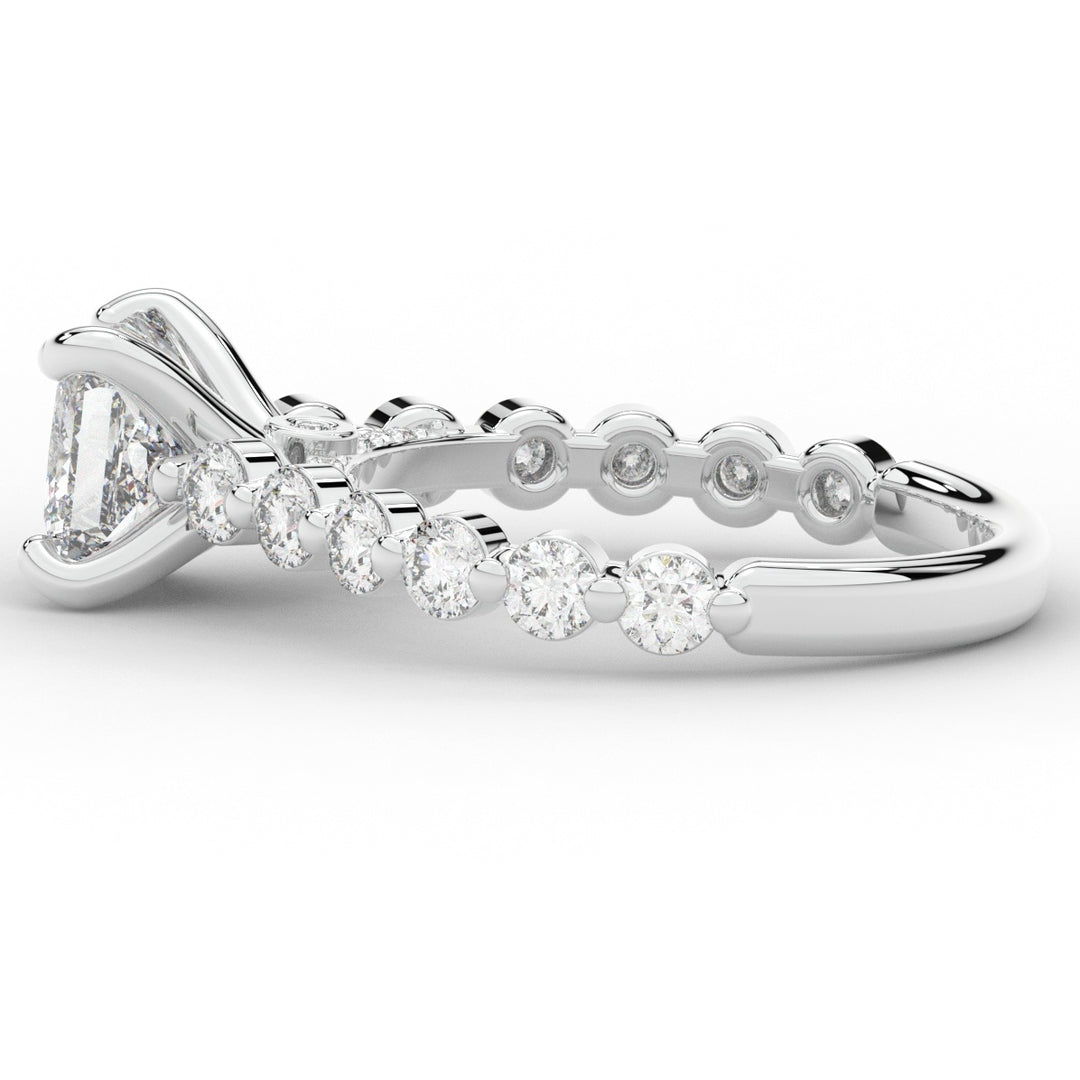 3.90CT.TW PRINCESS LAB DIAMOND ENGAGEMENT RING - Nazarelle