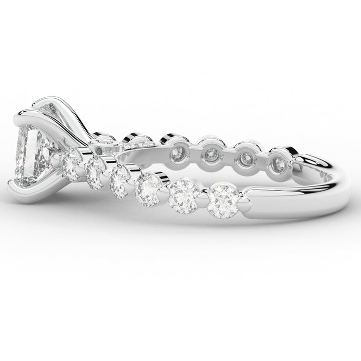 3.90CT.TW PRINCESS LAB DIAMOND ENGAGEMENT RING - Nazarelle