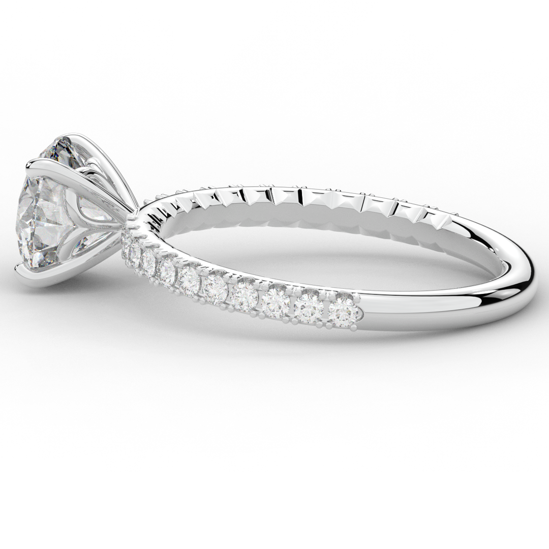 1.75CT.TW ROUND LAB DIAMOND SOLITAIRE ENGAGEMENT RING - Nazarelle