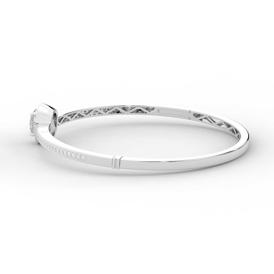 1.40CT.TW OVAL AND ROUND LAB DIAMOND BANGLE - Nazarelle