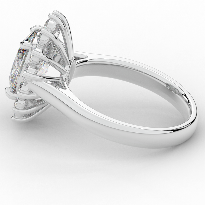 2.65CT.TW OVAL LAB DIAMOND HALO ENGAGEMENT RING - Nazarelle