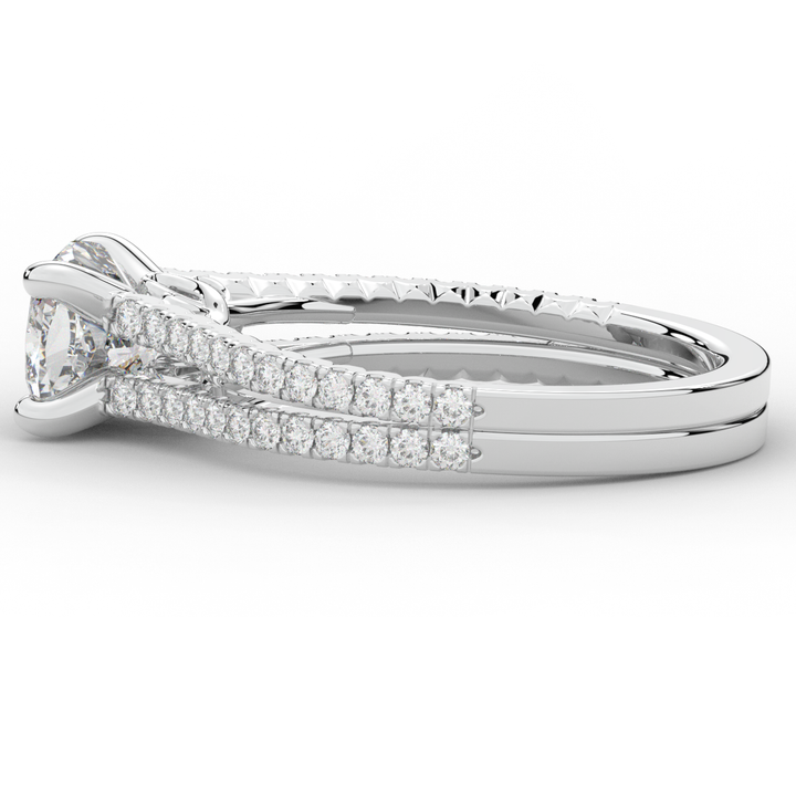 1.90CT.TW CUSHION LAB DIAMOND SOLITAIRE ENGAGEMENT RING - Nazarelle