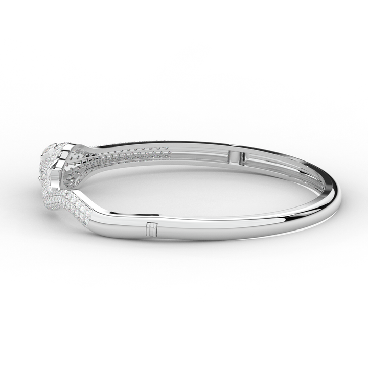 2.00CT.TW ROUND AND PEAR LAB DIAMOND SNAKE BANGLE - Nazarelle