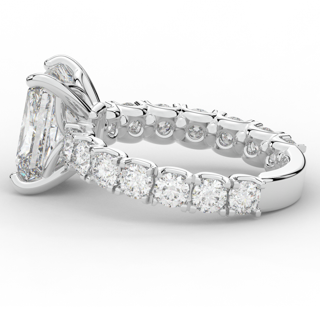 4.35CT.TW RADIANT LAB DIAMOND ENGAGEMENT RING - Nazarelle