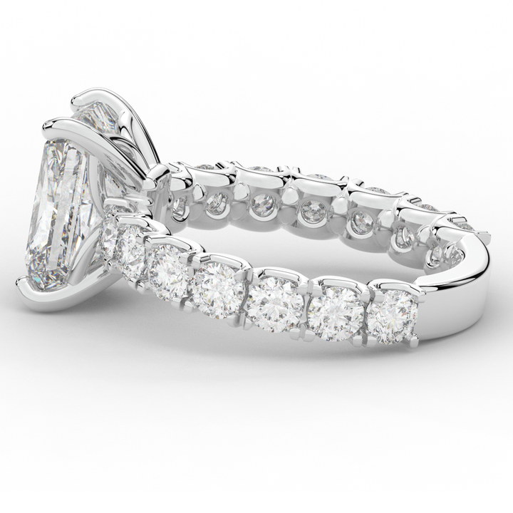 4.35CT.TW RADIANT LAB DIAMOND ENGAGEMENT RING - Nazarelle