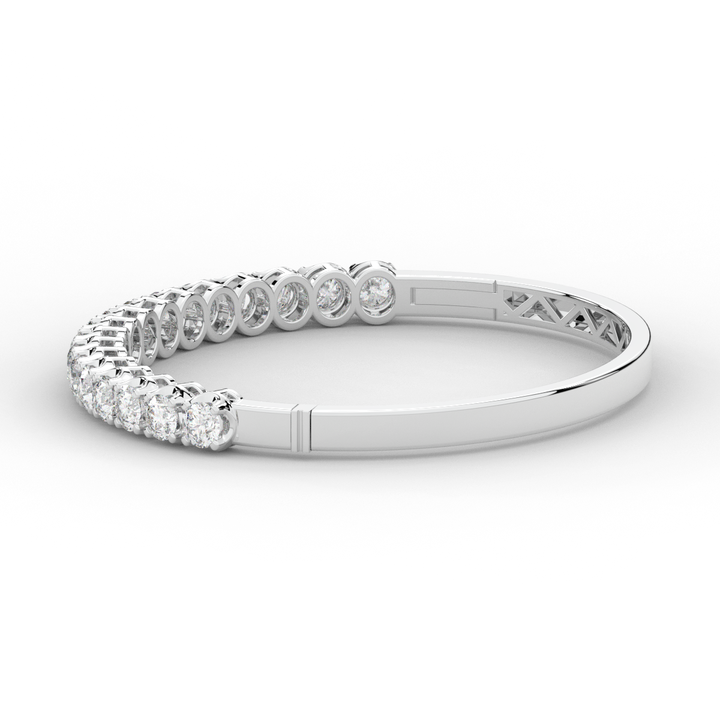 5.00CT.TW ROUND LAB DIAMOND BANGLE - Nazarelle