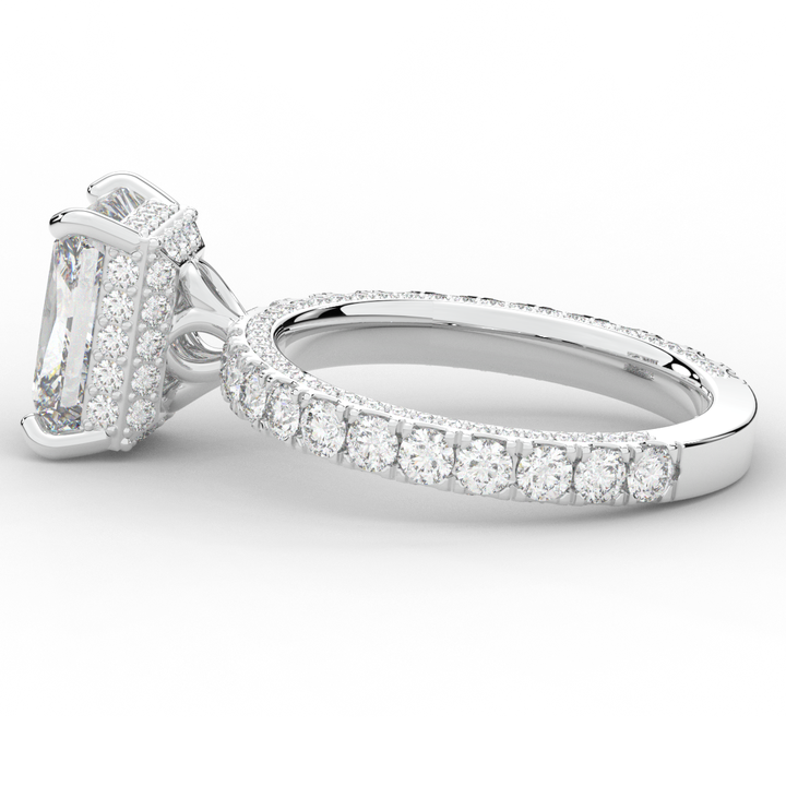 3.00CT.TW RADIANT LAB DIAMOND ENGAGEMENT RING - Nazarelle