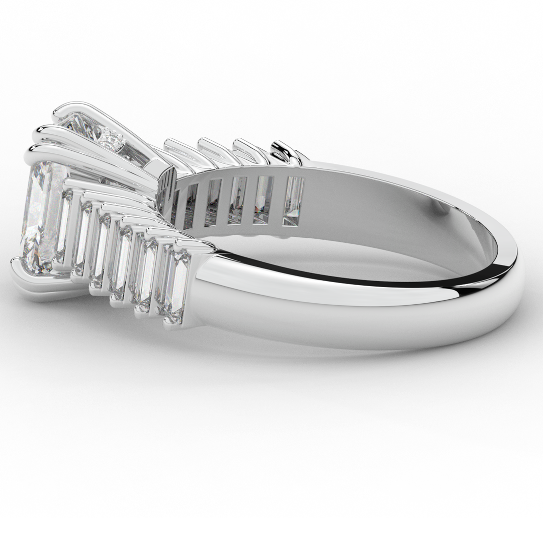 2.60CT.TW RADIANT LAB DIAMOND ENGAGEMENT RING - Nazarelle