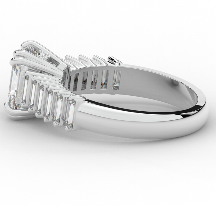 2.60CT.TW RADIANT LAB DIAMOND ENGAGEMENT RING - Nazarelle
