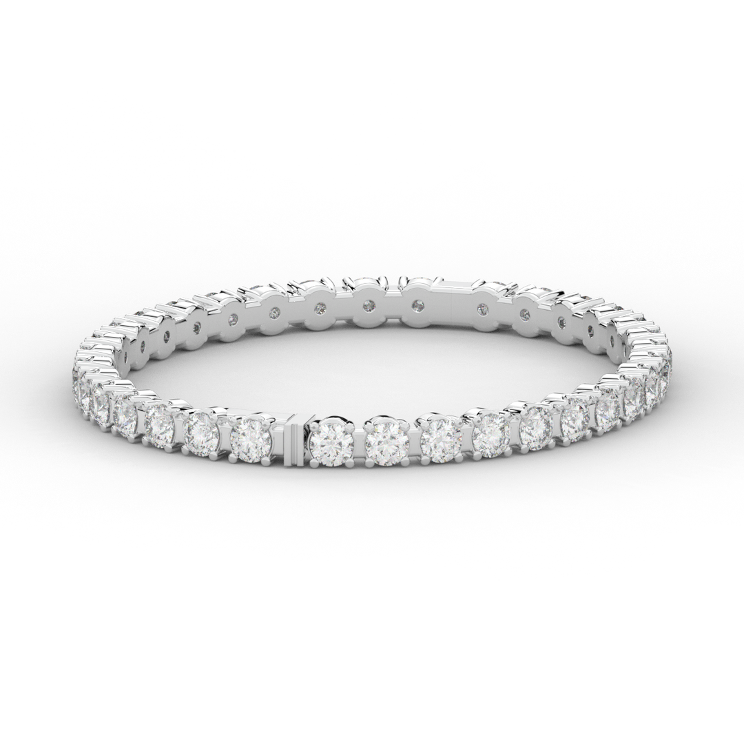 9.00CT.TW ROUND LAB DIAMOND ETERNITY BANGLE - Nazarelle