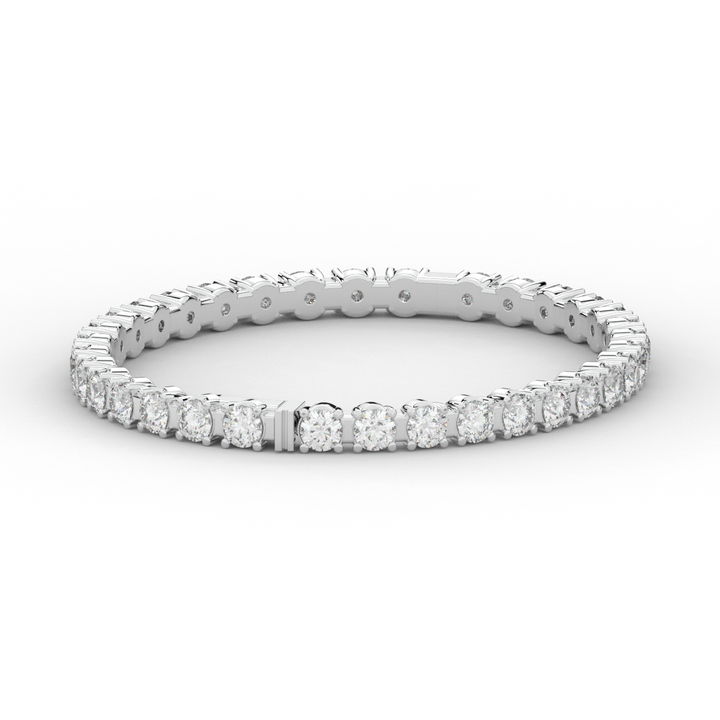 9.00CT.TW ROUND LAB DIAMOND ETERNITY BANGLE - Nazarelle
